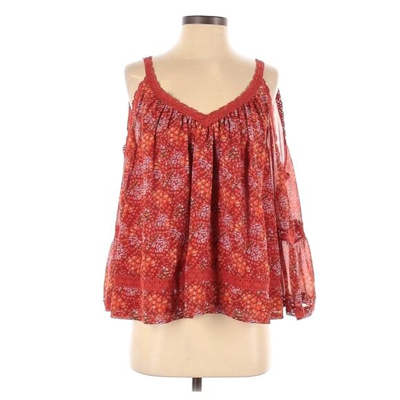 Rebecca Minkoff Tops - REBECCA MINKOFF Deneuve cold shoulder top boho floral print blouse Size S NEW